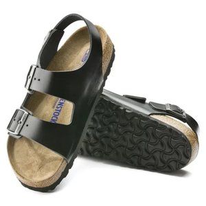Birkenstock Milano Black Big Buckle Sandals